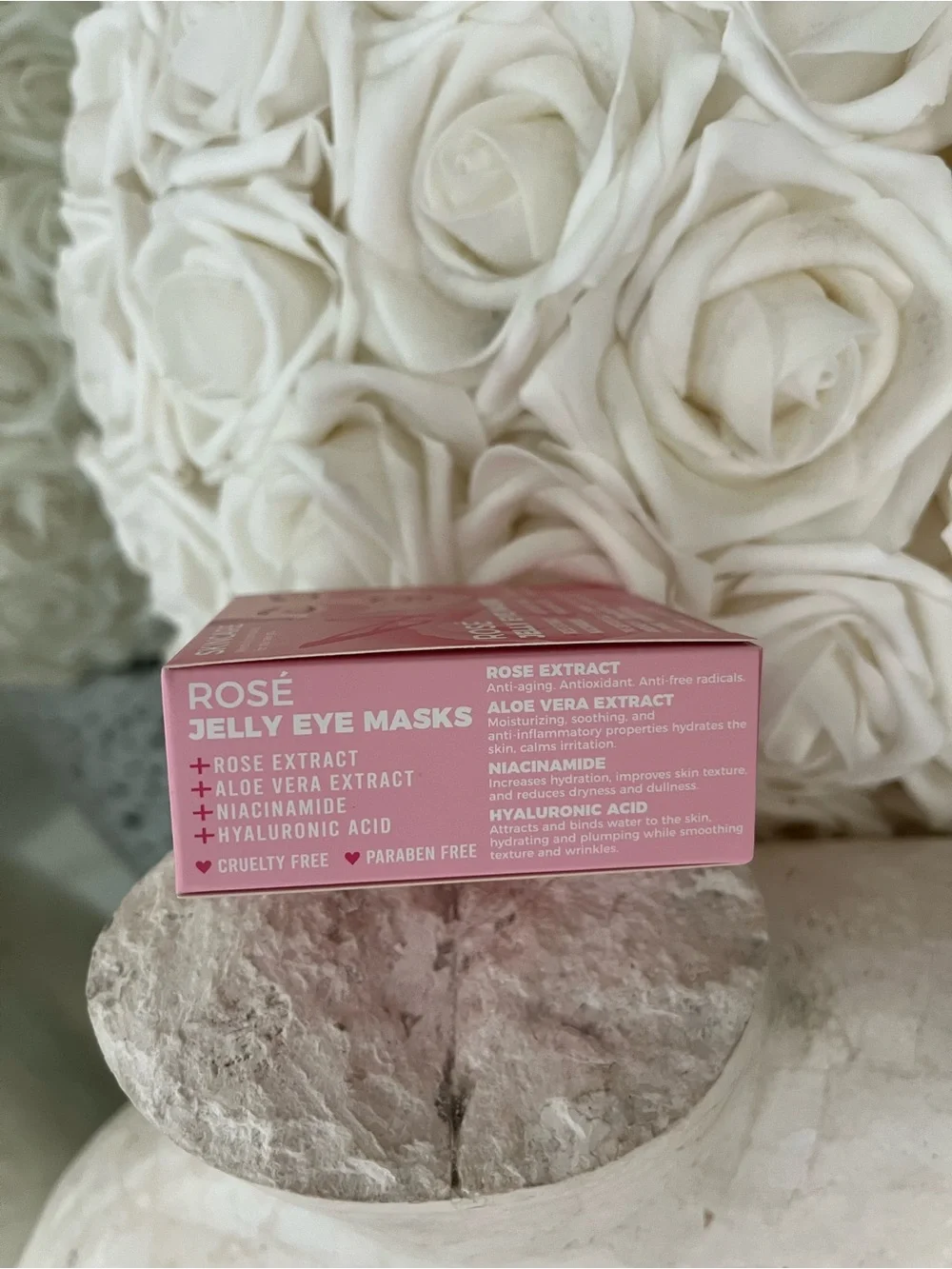 Rosé Jelly Eye Masks - Hydrating hyaluronic acid Under-Eye Patches
